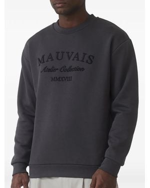 Mauvais Logo-Embroidered Sweatshirt - Grey