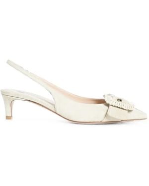 Roberto Festa Vega Buckle-Detail Slingback Pumps - Natural