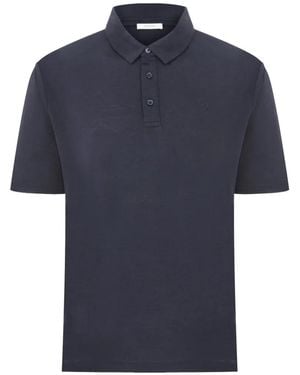 MEGUSTA Aurea Short-Sleeve Polo Shirt - Blue