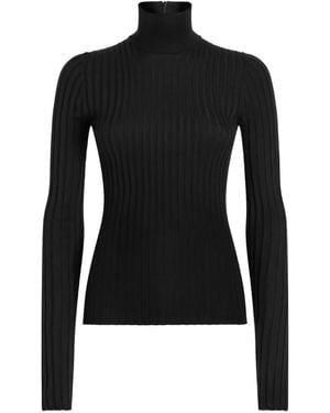 Dolce & Gabbana Pull Côtelé À Col Roulé - Black