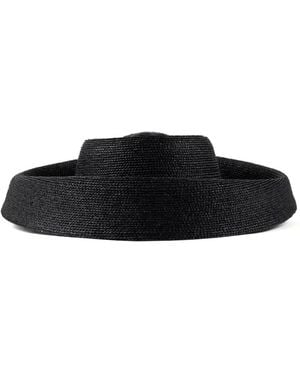 Janessa Leone Suni Woven Straw Hat - Black