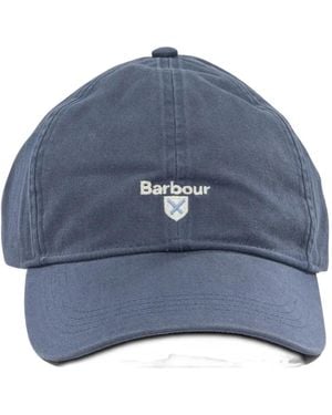 Barbour Logo-Embroidered Baseball Cap - Blue