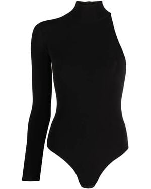 Atu Body Couture One-Sleeve Stretch-Jersey Bodysuit - Black