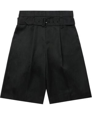 Simone Rocha Pleated Belted Shorts - Black