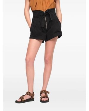 Sea Suri Belted Mini Shorts - Black