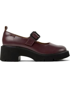 Camper Milah Plateau-Pumps Mit Schnallenriemen 54Mm - Braun