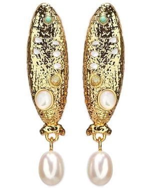 Lizzie Fortunato Sardina Hängeohrringe Mit Perlen - Mettallic