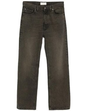Jeanerica Faded Straight-Leg Jeans - Gray