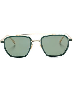 Leisure Society Geometric-Frame Sunglasses - Green