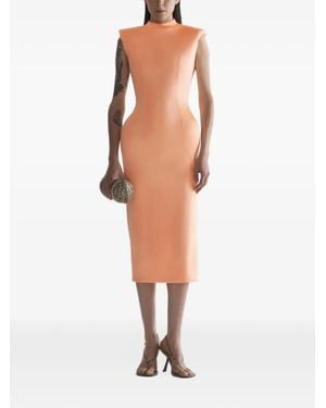 Mugler Sculptural Hourglass Dress - White