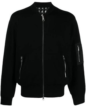 Neil Barrett Zipped Ribbed-Knit Cardigan - Black