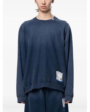 Maison Mihara Yasuhiro Sun Faded Like Distressed Sweatshirt - Blue
