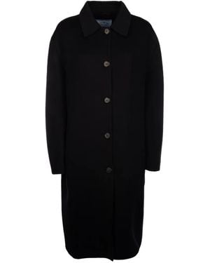 Prada Buttoned Coat - Black
