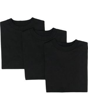 Jil Sander Pack Of 3 Logo Patch T-Shirts For - Black