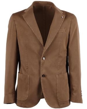 L.B.M. 1911 Drop S Button Blazer - Brown