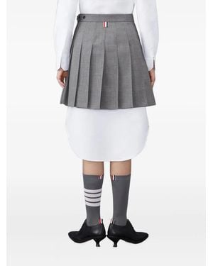 Thom Browne Pleated Mini Skirt - Grey