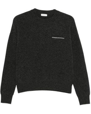 Peserico Ribbed-Knit Jumper - Black