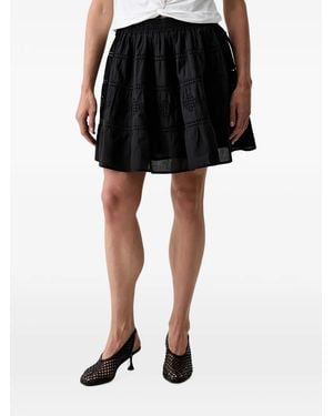 Marc O' Polo Broderie-Anglaise Mini Skirt - Black