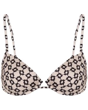 Lenny Niemeyer Top Bikini A Mezza Coppa - Neutro