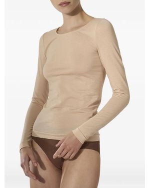 Wolford Seamless Long-Sleeve Top - Natural