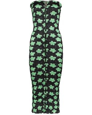 AMY CROOKES Midikleid Mit Blumen-Print - Grün