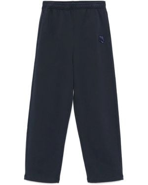 Maison Kitsuné Fox Head Cotton Trousers - Blue