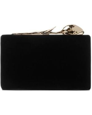 Erdem Bloom Clutch Aus Samt Mit Rosendetail - Schwarz
