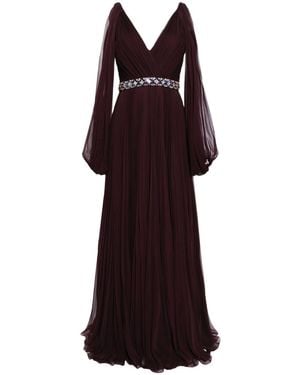 Jenny Packham Rapture Cold-Shoulder Gown - Purple