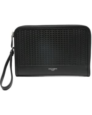 Dolce & Gabbana Atene Plongé Clutch Bag - Black