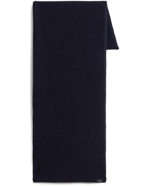 Woolrich Mini Logo-Tag Knitted Scarf - Blue