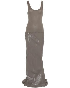 Rick Owens Dafne Textured Sleeveless Midi Dress - White