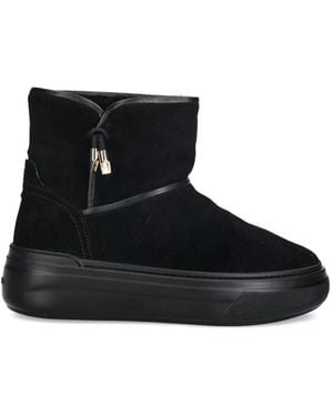 Furla Suede Heeled Boots - Black