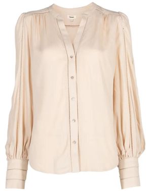 L'Agence Kiera Blouse Met Ladder-Afwerking - Naturel