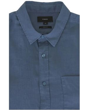 Vince Camicia Con Bottoni - Blu
