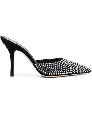Paris Texas 105mm Crystal-embellished Pointed Court Shoes - White