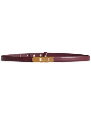 Alberta Ferretti Goat-Skin Belt - White