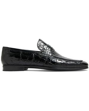 Magnanni Loafer Mit Geprägter Struktur - Schwarz