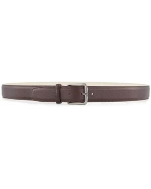 Aurélien Buckle-Fastening Leather Belt - Brown