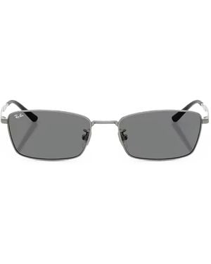 Ray-Ban Occhiali Da Sole Rettangolari - Grigio