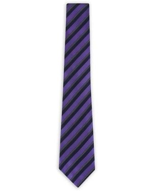 ZEGNA Diagonal-Stripe Tie - Purple