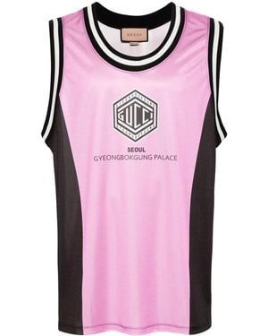 Gucci Technical Jersey Tank Top - Pink