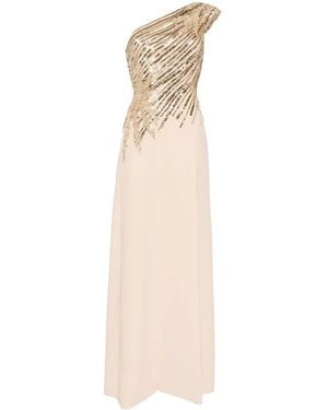 Saiid Kobeisy One Shoulder Sequin Dress - White