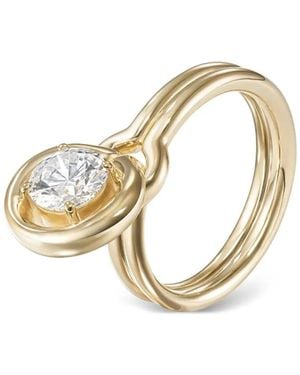 Melissa Kaye 18K Rocky Diamond Ring - Metallic