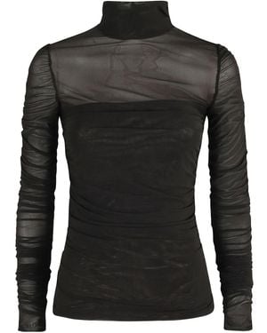 FEDERICA TOSI High-Neck T-Shirt - Black