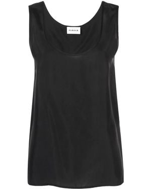 P.A.R.O.S.H. Tanktop Mit U-Ausschnitt - Schwarz