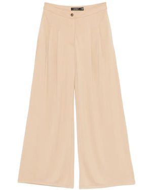 Ralph Lauren Pleated Wide-leg Palazzo Trousers - Natural