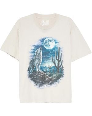 Melt Graphic-Print T-Shirt - Blue