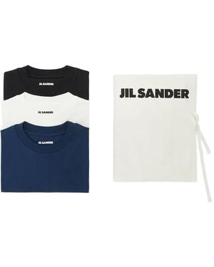 Jil Sander ロゴ Tシャツ 3枚組 - ブルー