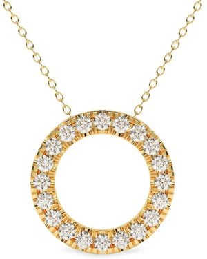 Diamond Essentials Diamond Circle-Pendant Necklace - Metallic