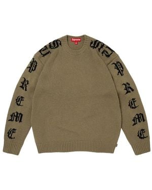 Supreme Old English Pullover Mit Rundem Ausschnitt - Grün